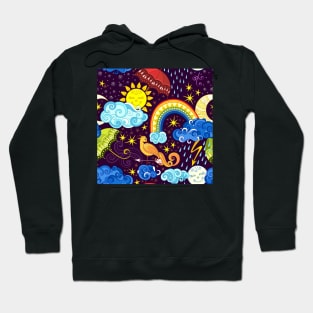 Fairytale Weather Forecast Large Scale Print Hoodie